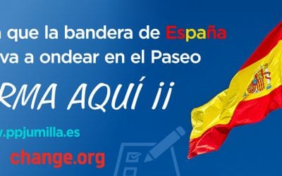 El PP de Jumilla lanza una campaña en “change.org” para seguir recogiendo firmas y reclamar que se vuelva a instalar la bandera de España