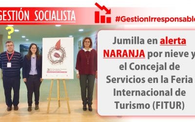 El Concejal de Servicios y Obras del Ayuntamiento de Jumilla, en FITUR,  el municipio en alerta naranja