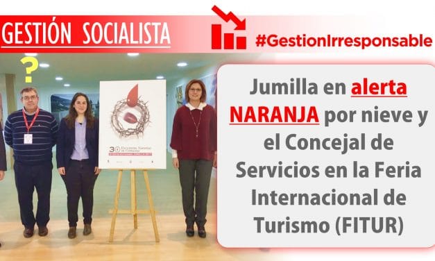 El Concejal de Servicios y Obras del Ayuntamiento de Jumilla, en FITUR,  el municipio en alerta naranja