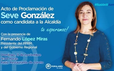 Seve González será proclamada este domingo candidata del Partido Popular a la alcaldía de Jumilla