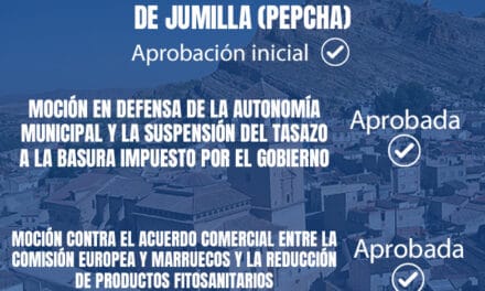 El Equipo de Gobierno del Partido Popular saca adelante sus propuestas y desbloquea el primer PEPCHA de Jumilla